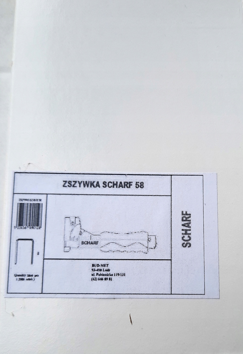 

Scharf Zszywki zszywacz Młotkowy Tacker 2000 szt.