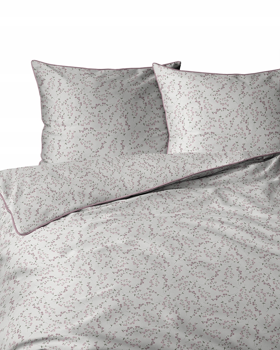 Pościel bawełniana z perkalu z lamówka 160x200 Lame Percale Perkal kwiaty