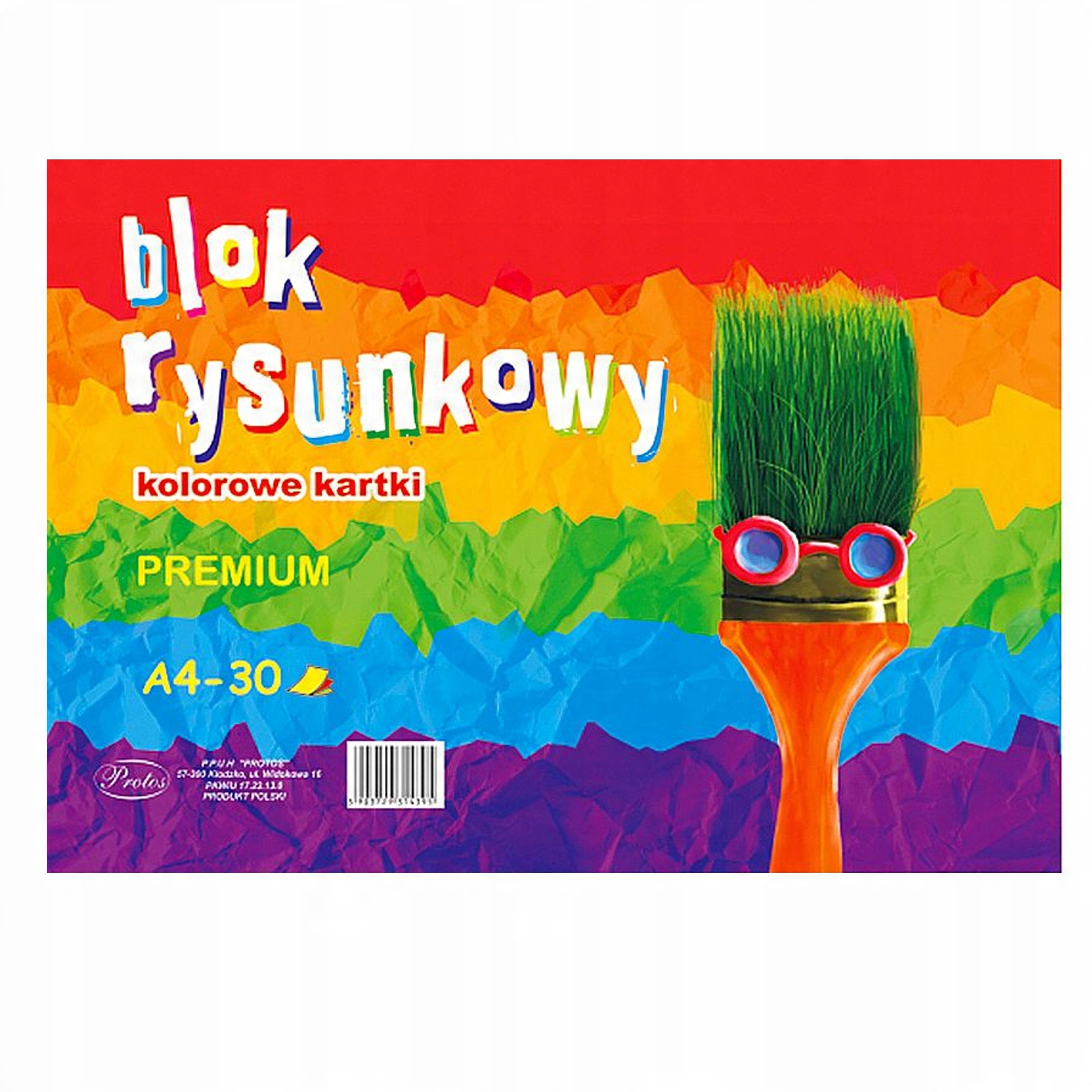 

Blok Rysynkowy A4/30k Kolorowe Kartki Protos MIX