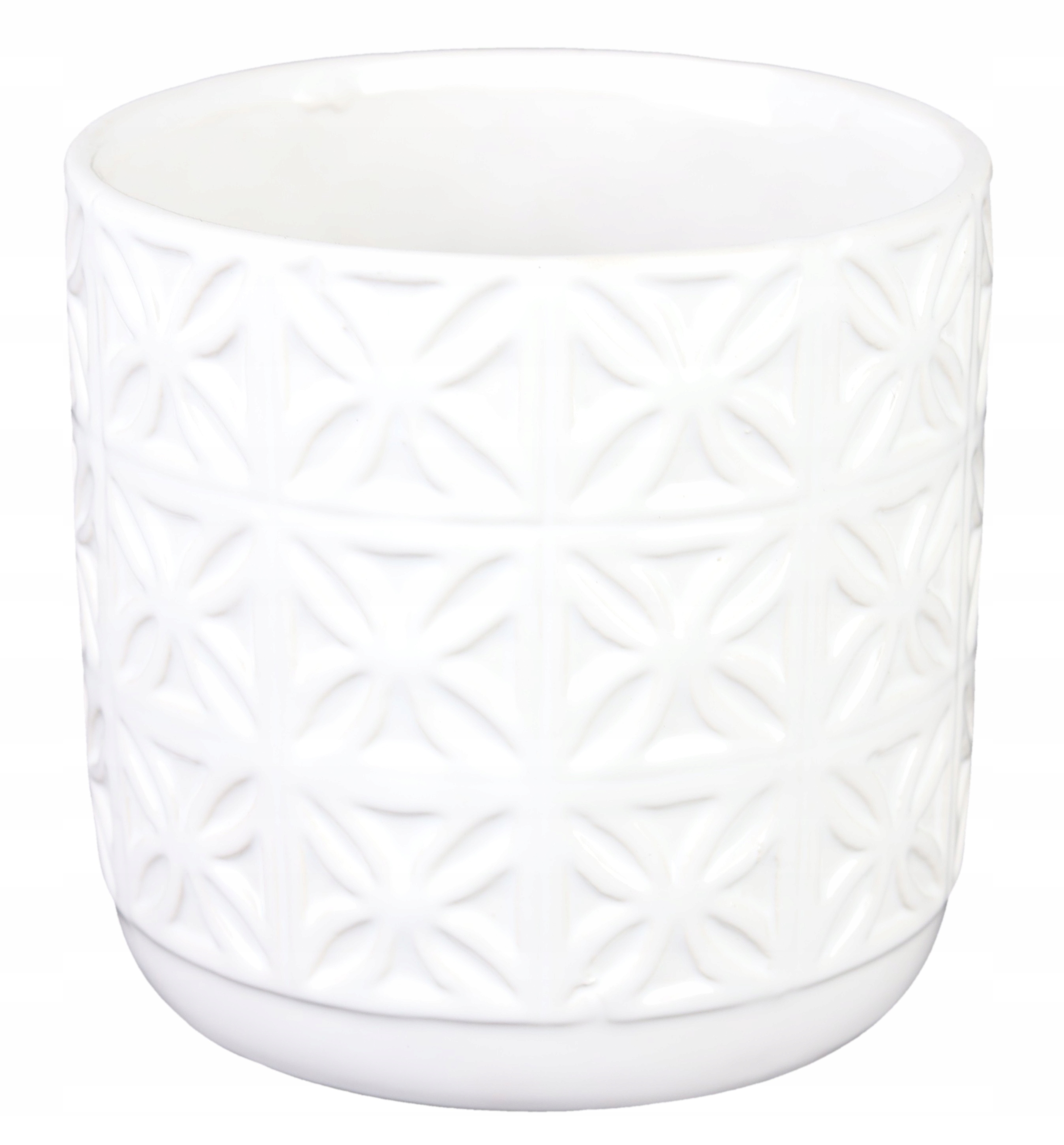 

Osłonka White Marocco Ø 13 cm biała doniczka Wzór