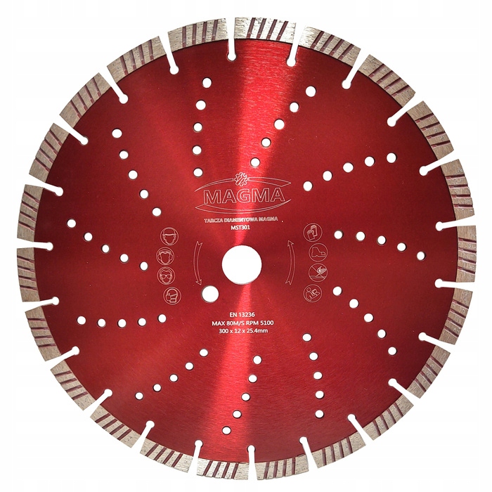 Tarcza Diamentowa 300mm Profesjonalne Cięcie Beton Magma
