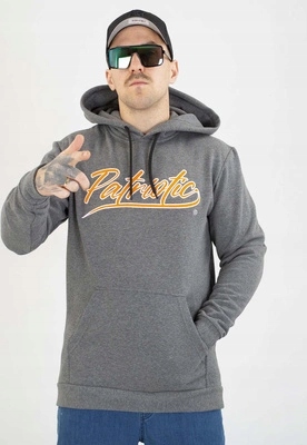 Mikina Patriotic S Kapucí Retro Script šedá