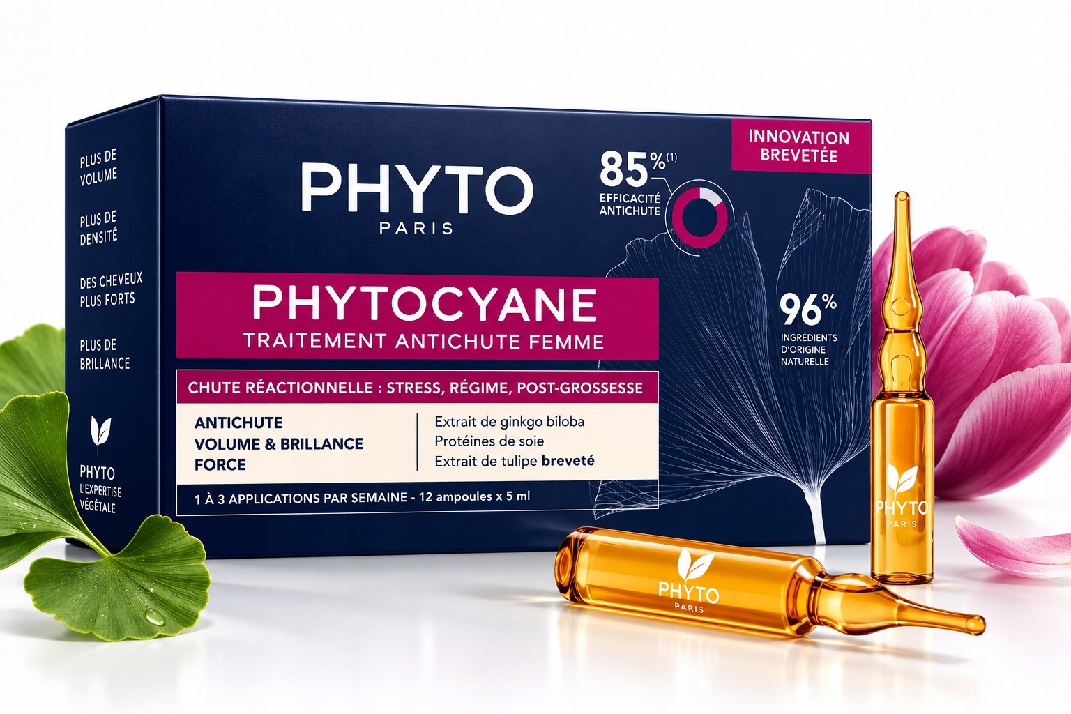 Phyto Phytocyane Kuracja Przeciw Wypadaniu Włosów Dla Kobiet 12 × 5 ml