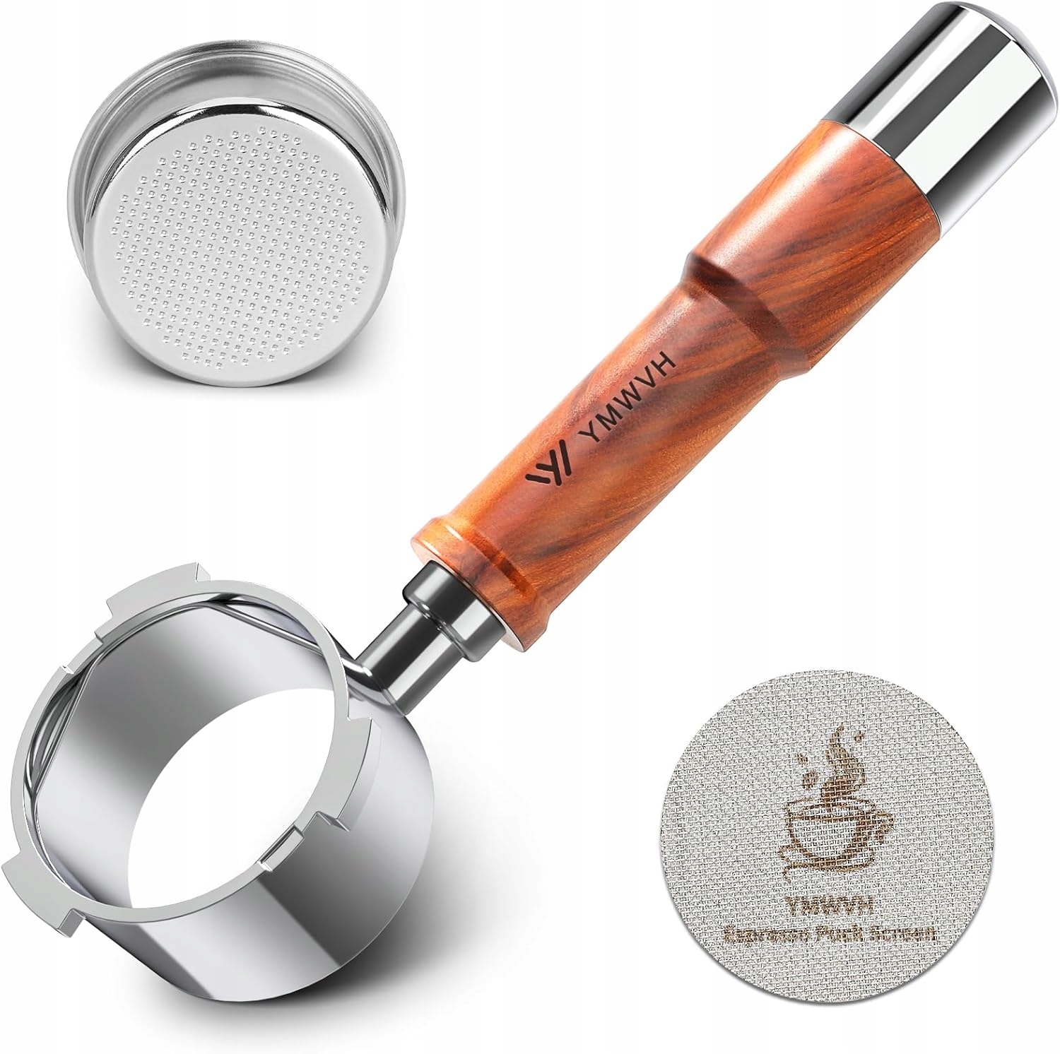 Kolba 51 mm bez dna pro espresso se 3 úchyty pro Delonghi Dedica EC680 EC685