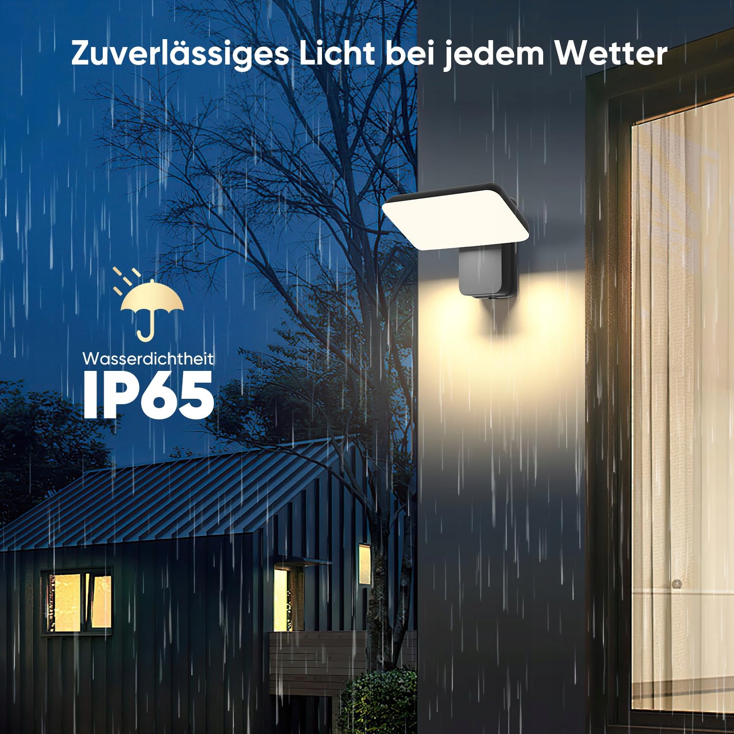BRIGHTOWER Lampa Zewnętrzna LED IP65 Wodoodporna 3000K 2 Sztuki — miniatura 2
