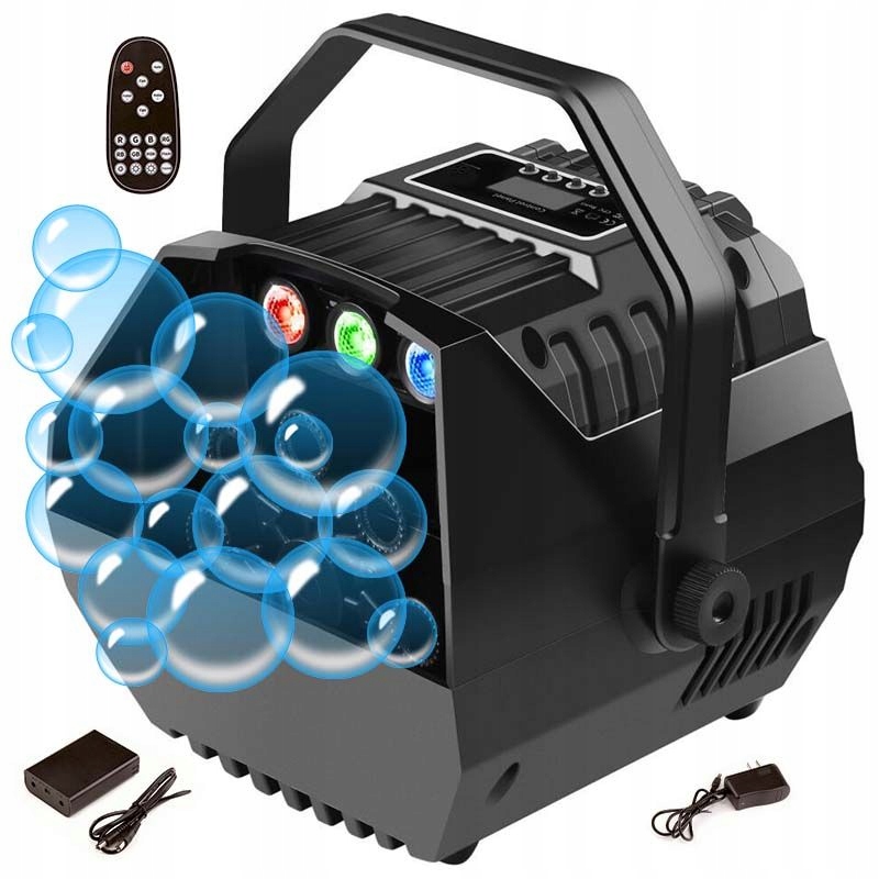 Výrobník Stroj Na Bubliny Bezdrátové Podsvícení Led Efekt Dálkové Ovládání