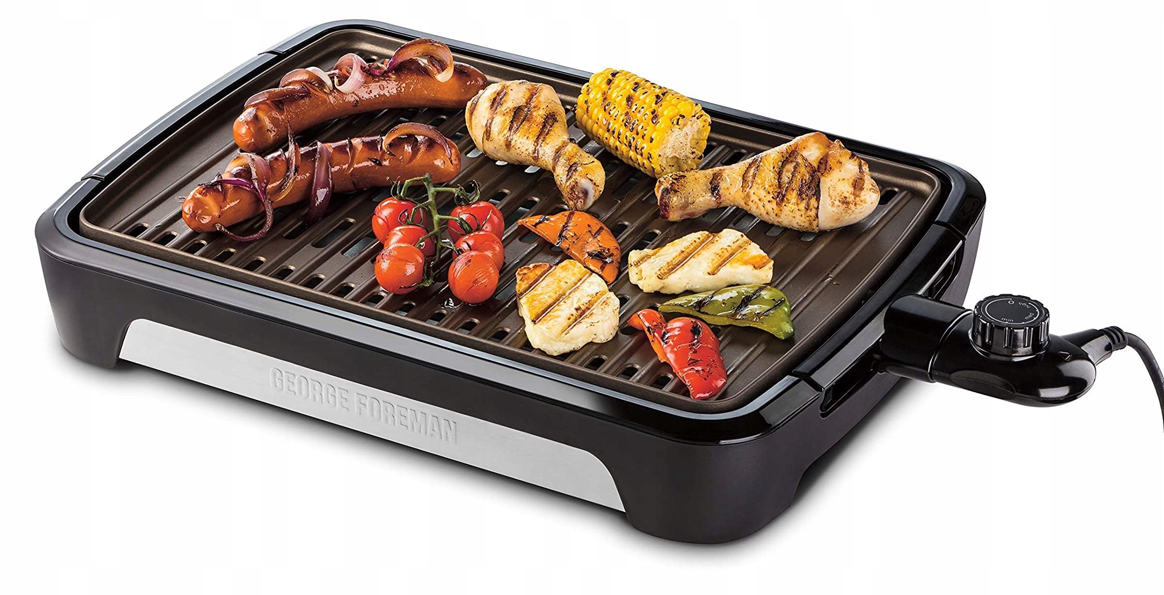 Elektrický gril George Foreman Smokeless 80 procent méně kouře do kuchyně
