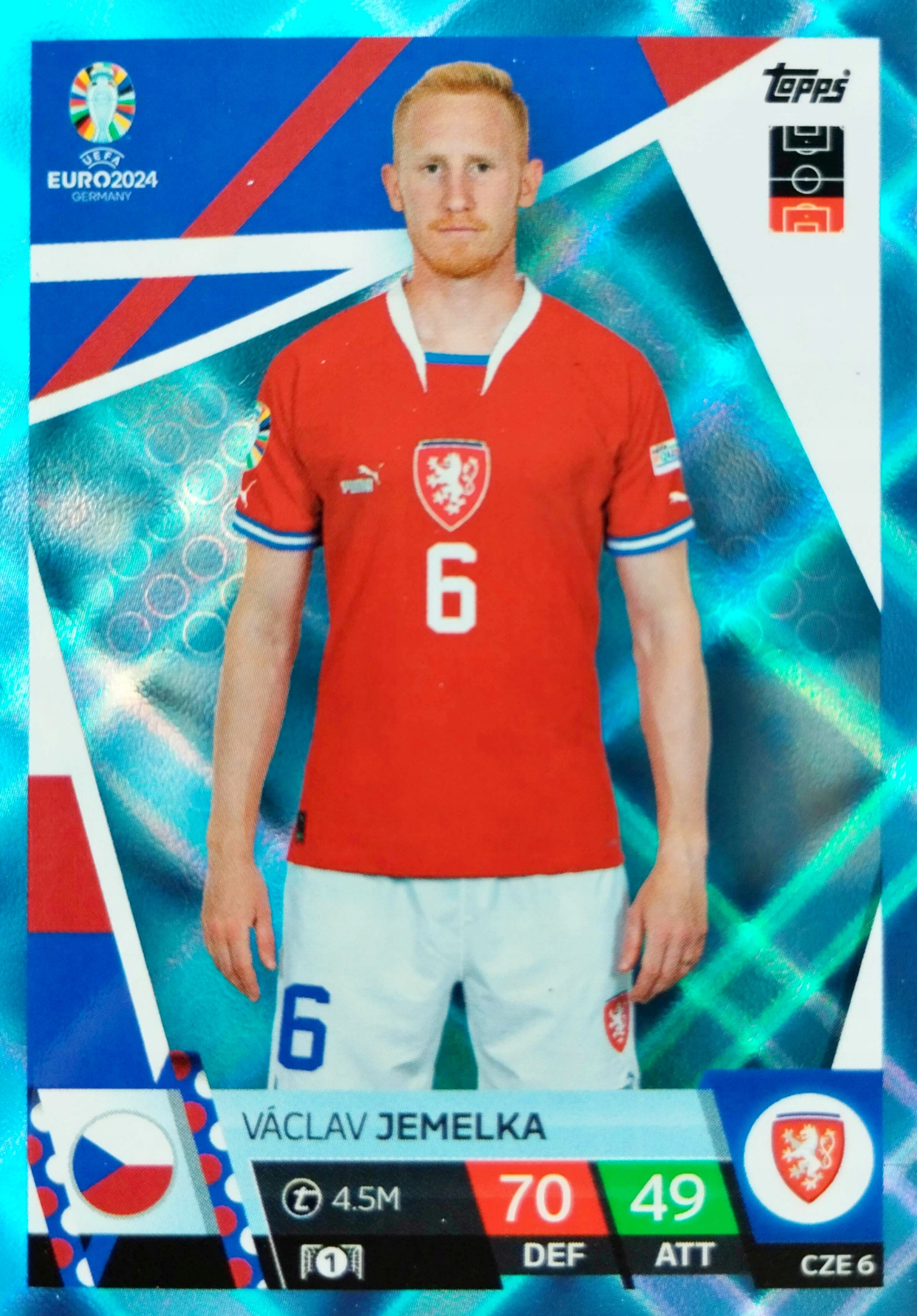 Euro 2024 Topps Match Attax Crystal Cze 6 Vaclav Jemelka Czechy