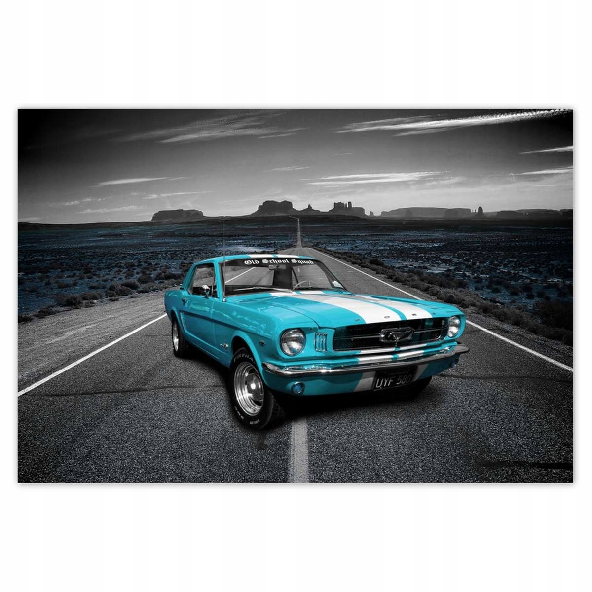 Plakáty 200x135 Modrý Ford Mustang