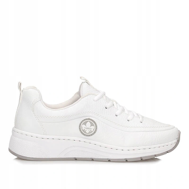 Módní bílé dámské tenisky Rieker N6504-80