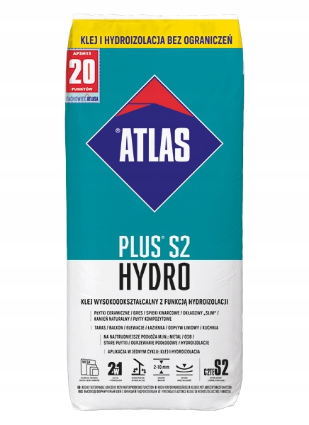 ATLAS PLUS S2 HYDRO KLEJ DO PŁYTEK I HYDROIZOLACJA