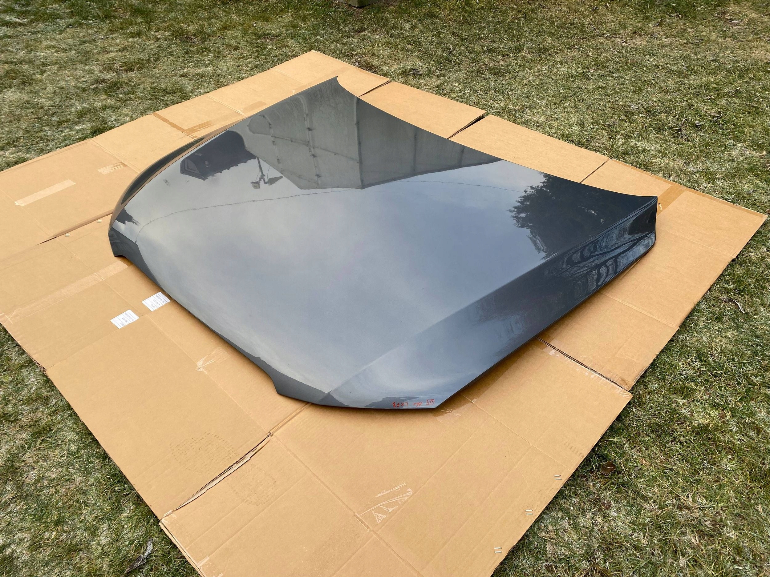 AUDI Q5 LIFT 8R originál complete bonnet cover front LX7R grey