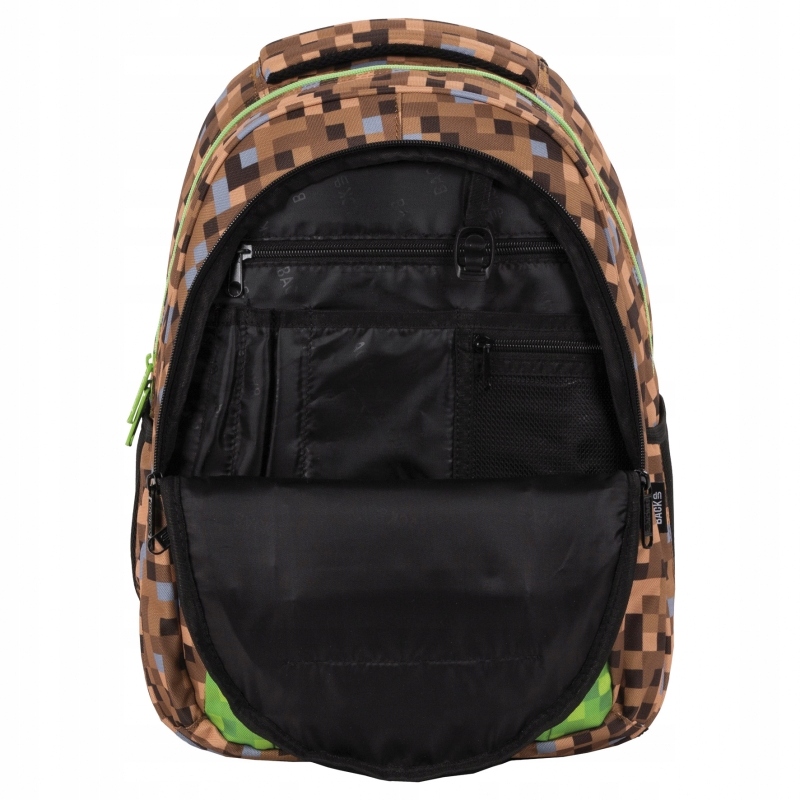 PLECAK SZKOLNY 3KOMORY GAME MINECRAFT PIXEL BackUp Bohater brak