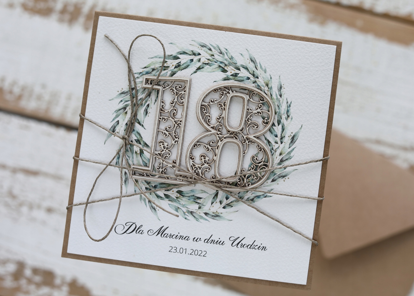 Handmade přání dárek k 18. narozeninám osmnáctky