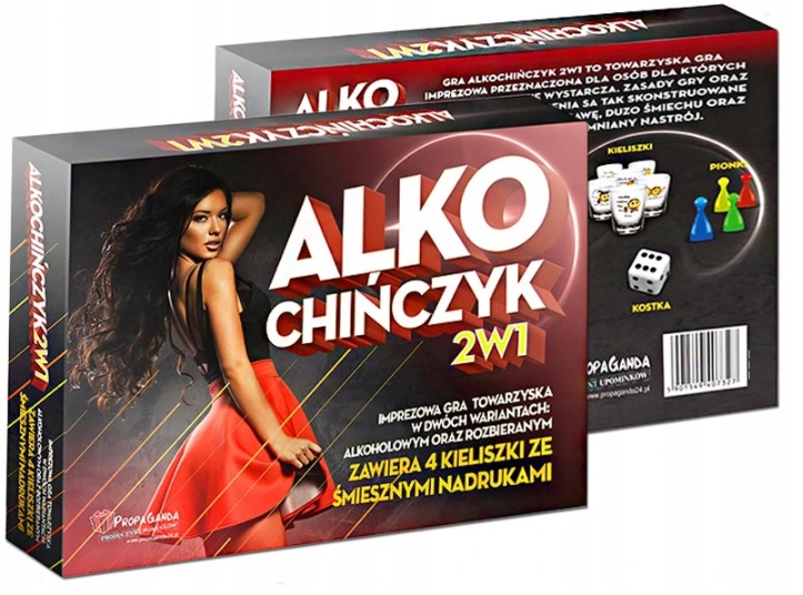 

Gra Alko-chińczyk Imprezowa 4 Kieliszki 2 W 1