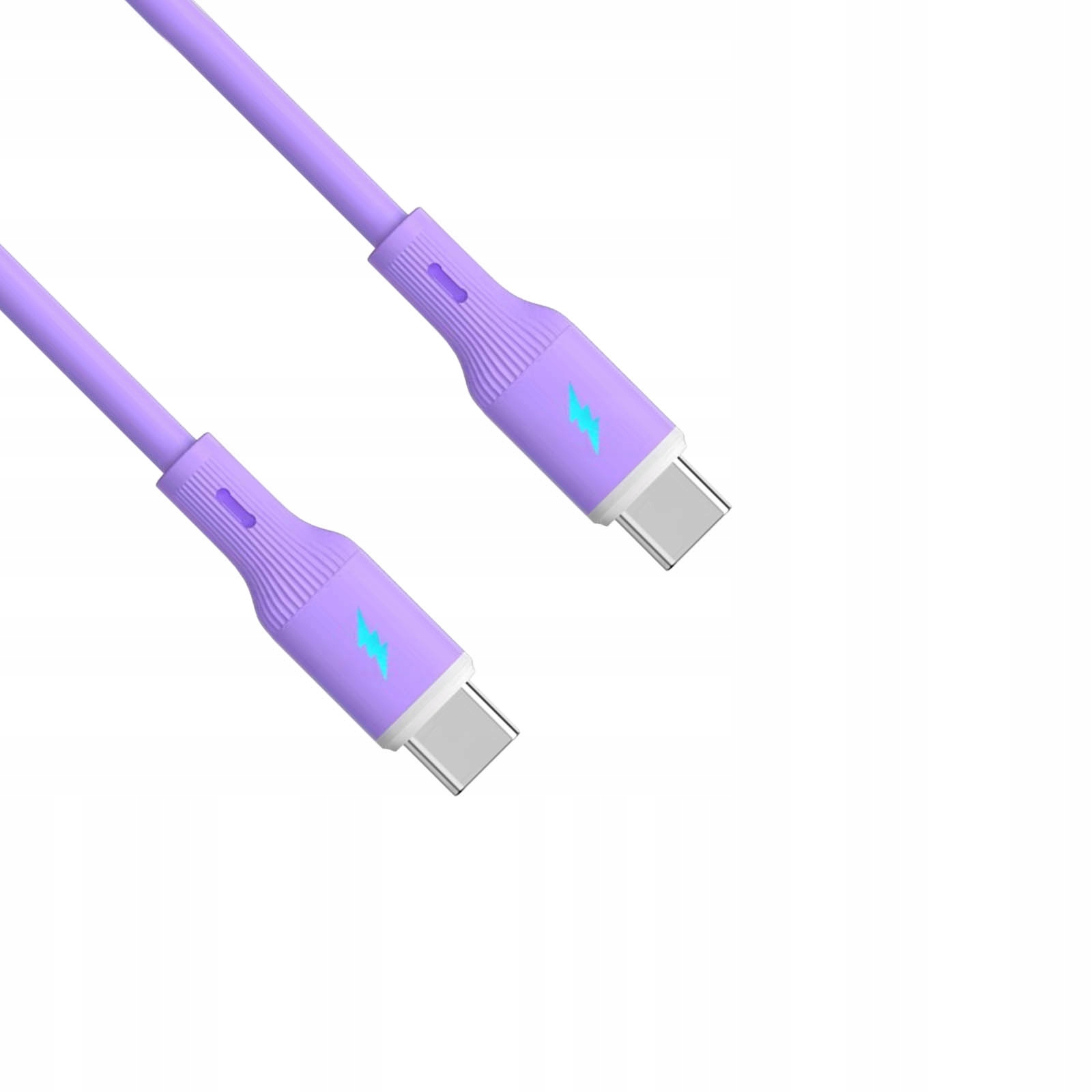 AKYGA Kabel USB Akyga AK-USB-70 USB type C (m) / USB type C (m) ver. 2.0 60W 1m fioletowy silikonowy — 3