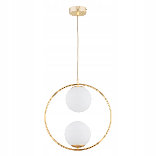 Moderná závesná lampa Avia 2xE14 zlatá obruč Alfa 10W