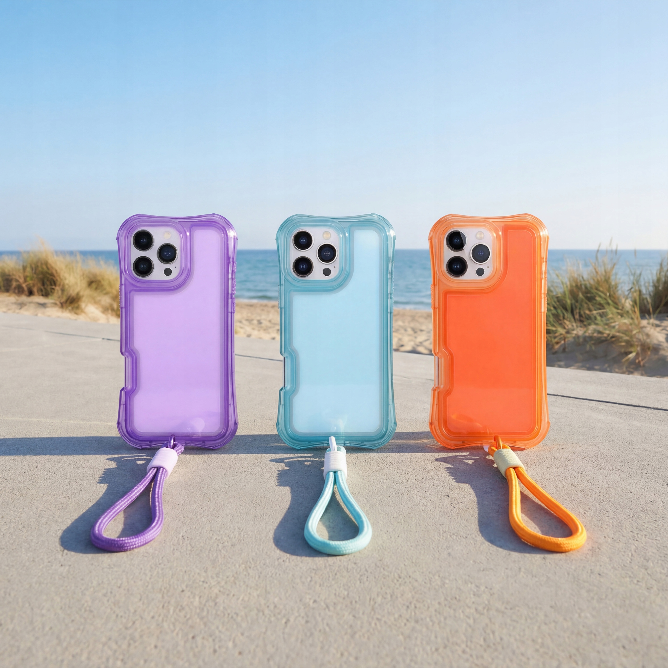 Nakładka SafePop ze smyczą do iPhone 15 Pro 6,1" fioletowa