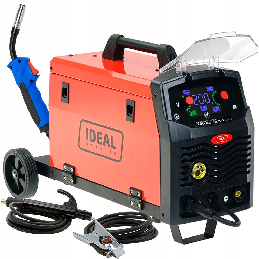 Spawarka migomat Mig 200A Mag Mma Tig Lift Ideal Praktik 211 Led Synergia