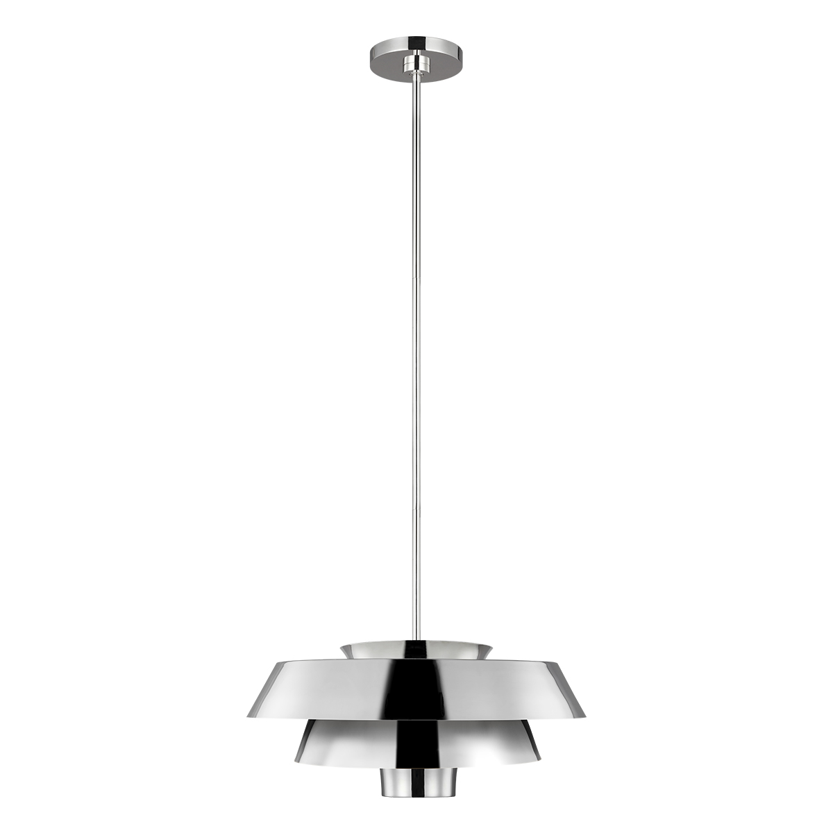 Závěsná lampa trojitá niklová kulatá do obývacího pokoje nad stůl ostrov 45 cm Feiss