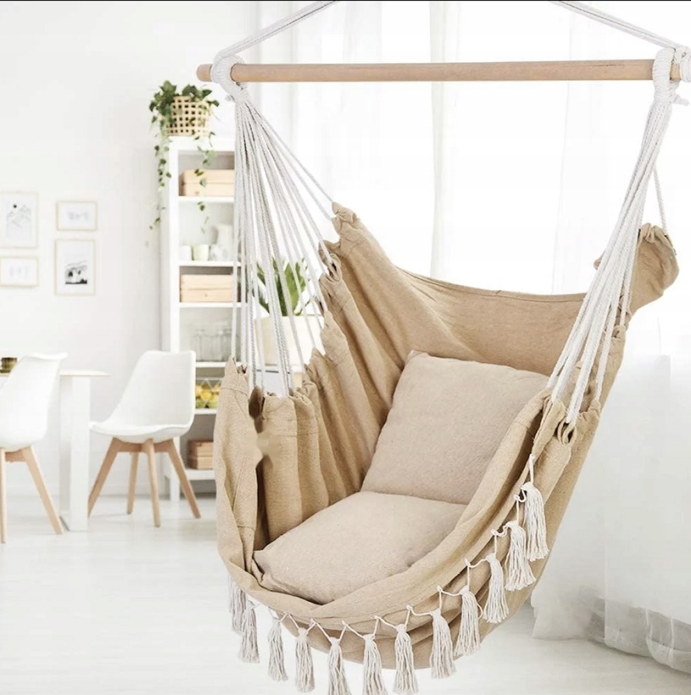 FOTEL WISZĄCY KRZESŁO BRAZYLIJSKIE HUŚTAWKA HAMAK Rodzaj bocianie gniazdo