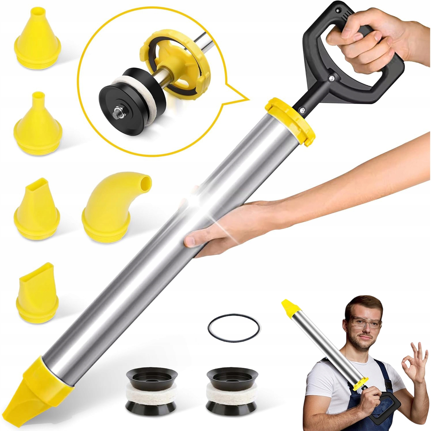 POMPKA WYCISKACZ BUDOWLANY MAS CEMENT TYNK ZAPRAWA PISTOLET DO WYCISKANIA