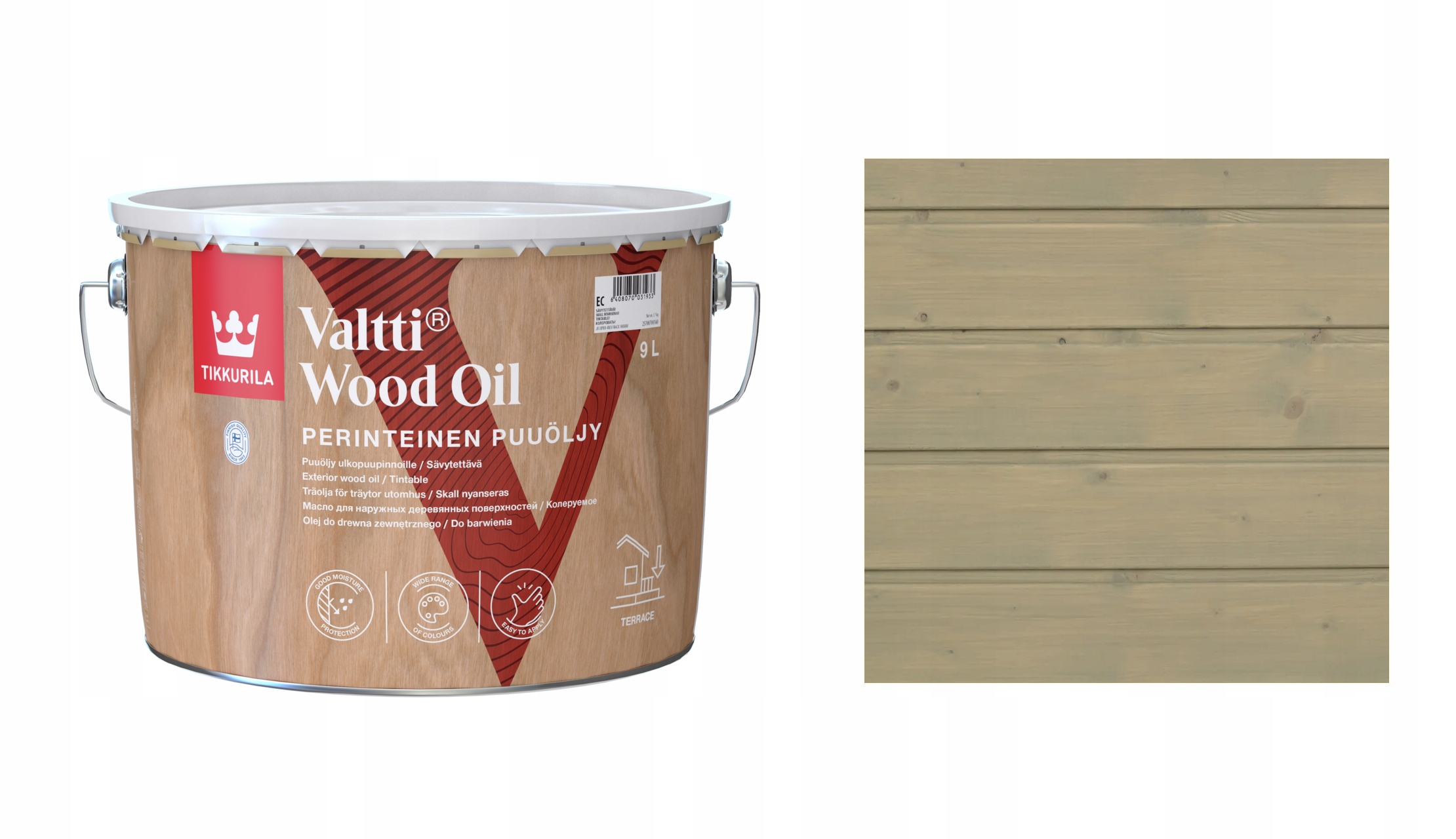 Tikkurila Valtti Wood Oil 9L 225A Stook Olej Rozpuszczalnikowy