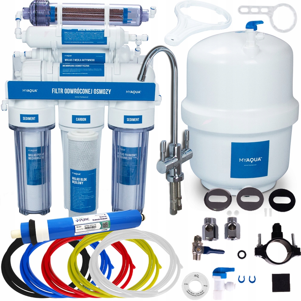 Filtr Na Vodu RO7 Ionizátor Filtr Reverzní Osmózy 75GPD
