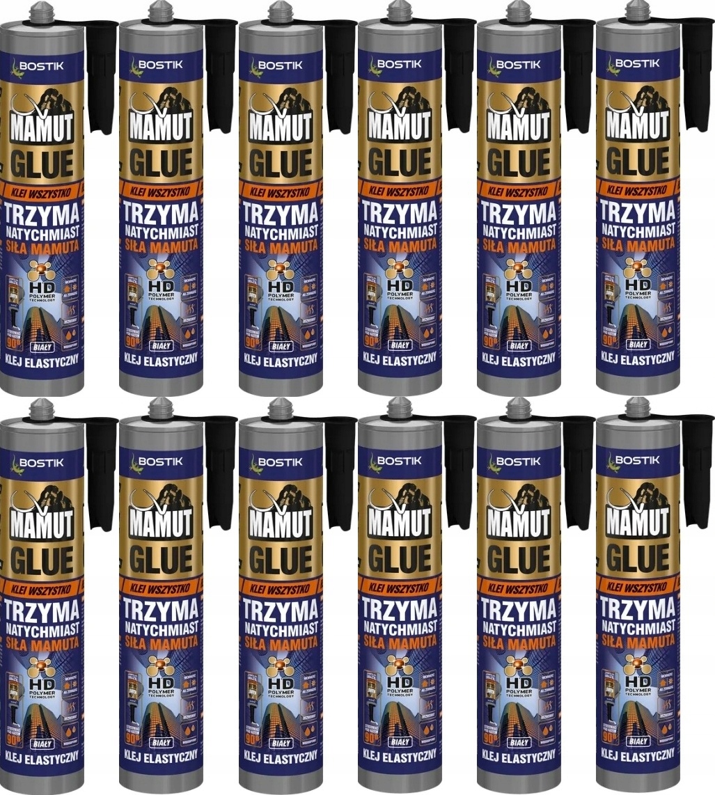 12 Ks Bostik Mamut Univerzální Lepidlo 290ml Bílá Pro Všechno Silné