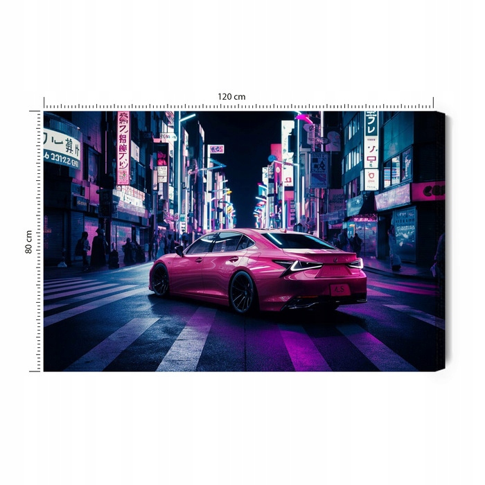 Obraz na plátně Lexus Ls město Tokio 120x80 cm