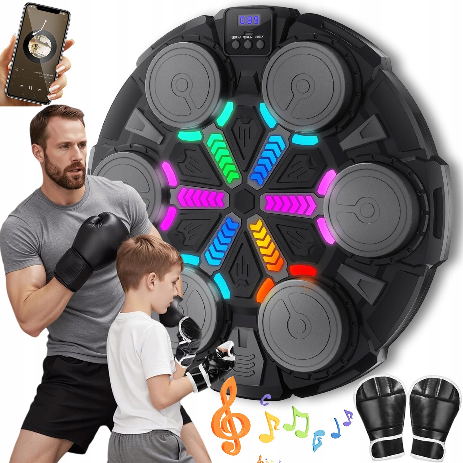 Bluetooth Music Osvětlovací Boxovací Stroj V Tréninkové Boxovací Stěně