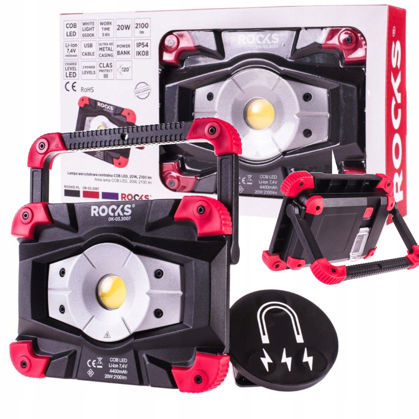 Світлодіодний ліхтарик COB 20W 2100LM