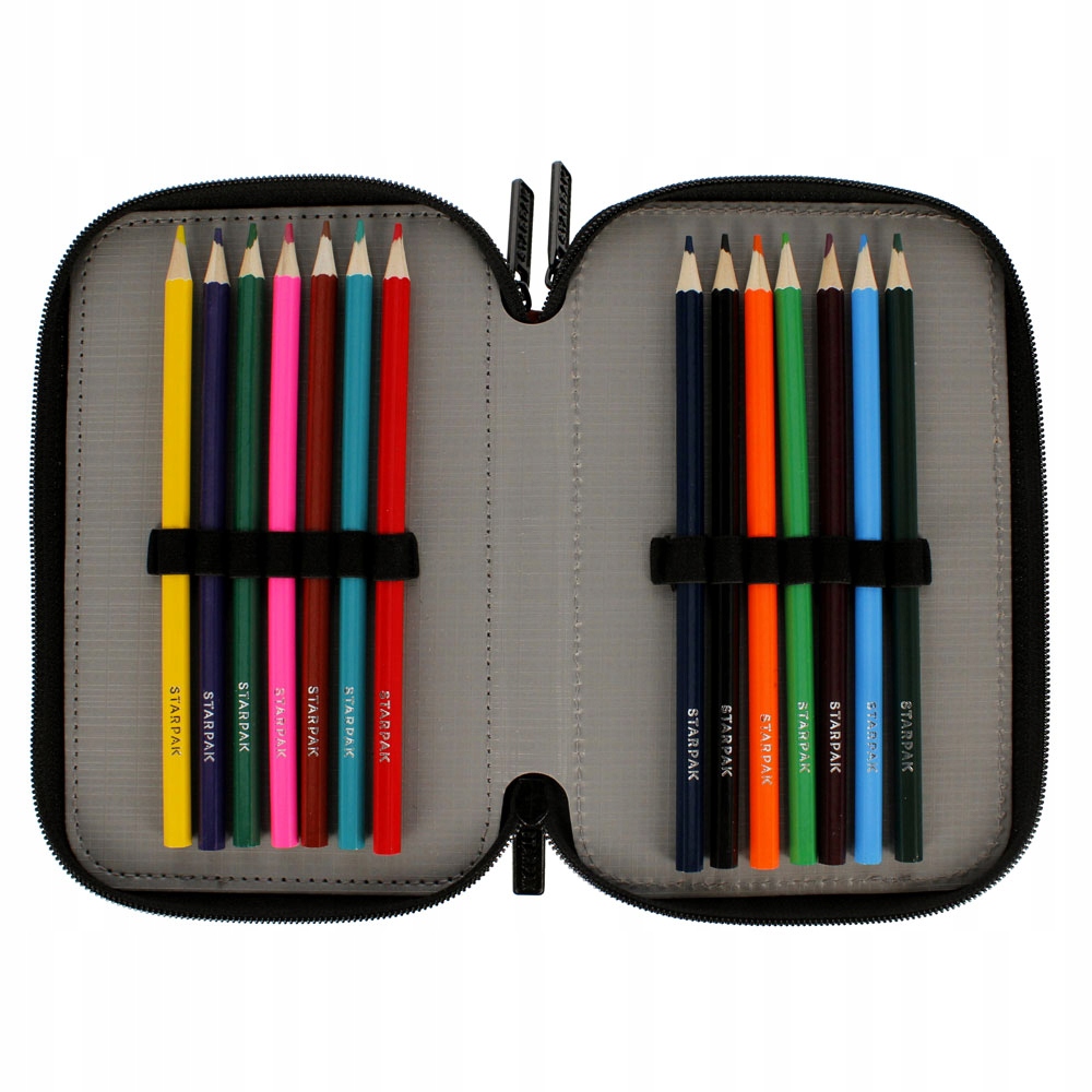 PIÓRNIK SZKOLNY TRZYKOMOROWY POTRÓJNY Z WYPOSAŻENIEM DLA CHŁOPCA MINECRAFT Szerokość produktu 19 cm