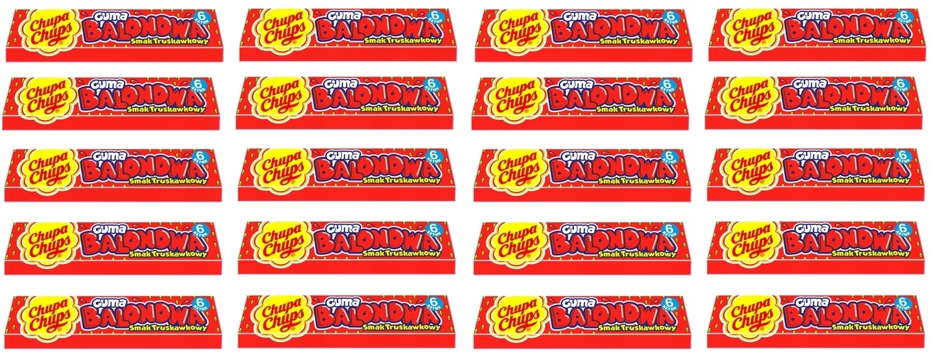 Levně 20x 27,6g Chupa Chups Žvýkačka Jahoda Karton