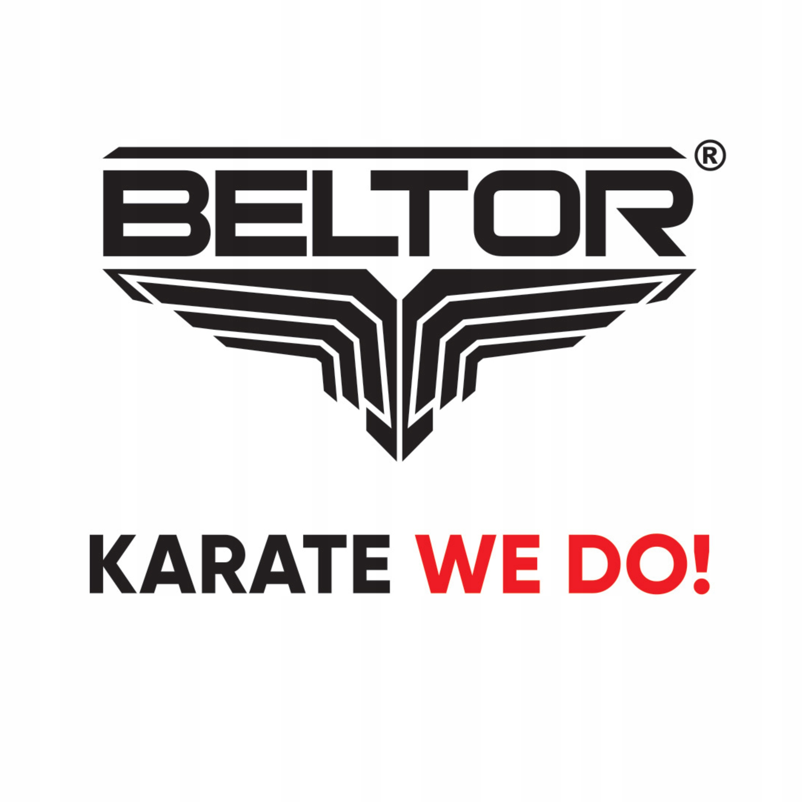 Naklejka Karate We Do! Biała 8x8 cm Beltor