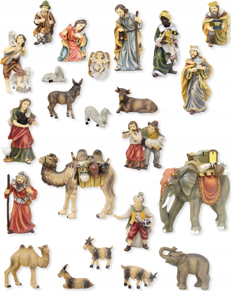 Figúrky Do Vianočného Betlehema Dekorácia 23 Dielna Sada, Max. Výška 9CM