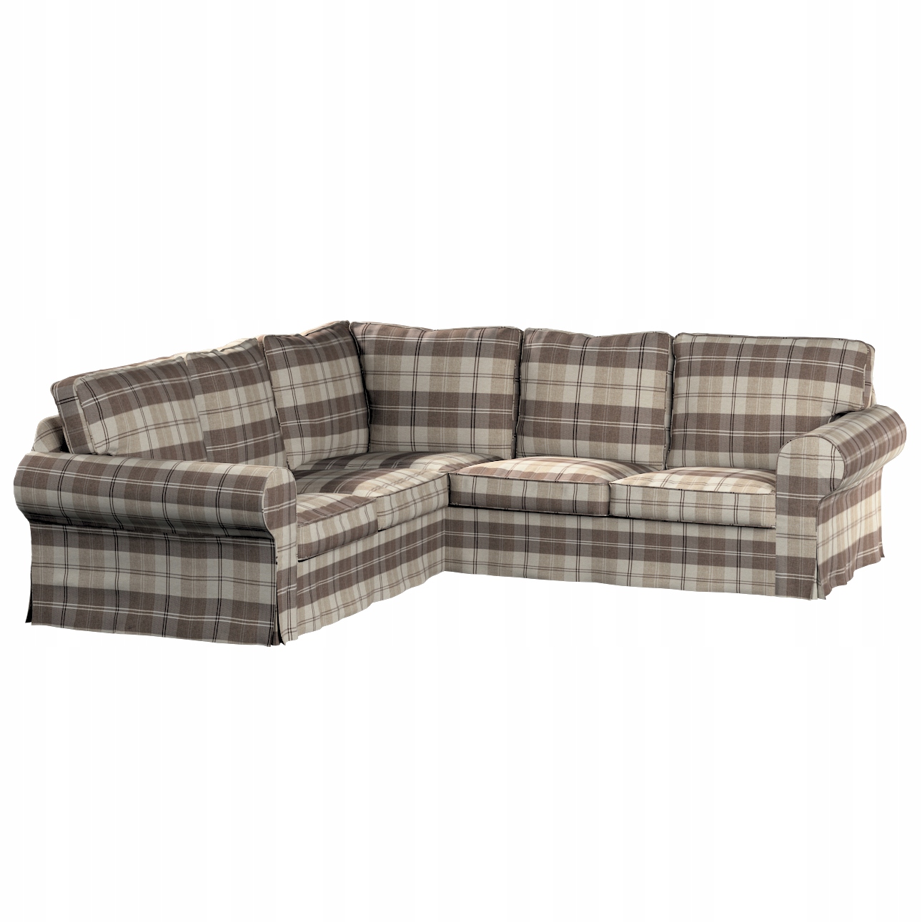 Dekoria potah na rohovou pohovku Ektorp Ikea hnědý