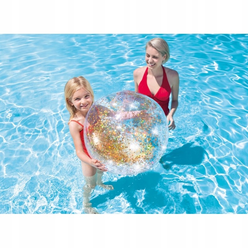 PIŁKA BROKATOWA INTEX 2 WZORY Kolor dominujący róże i fiolety