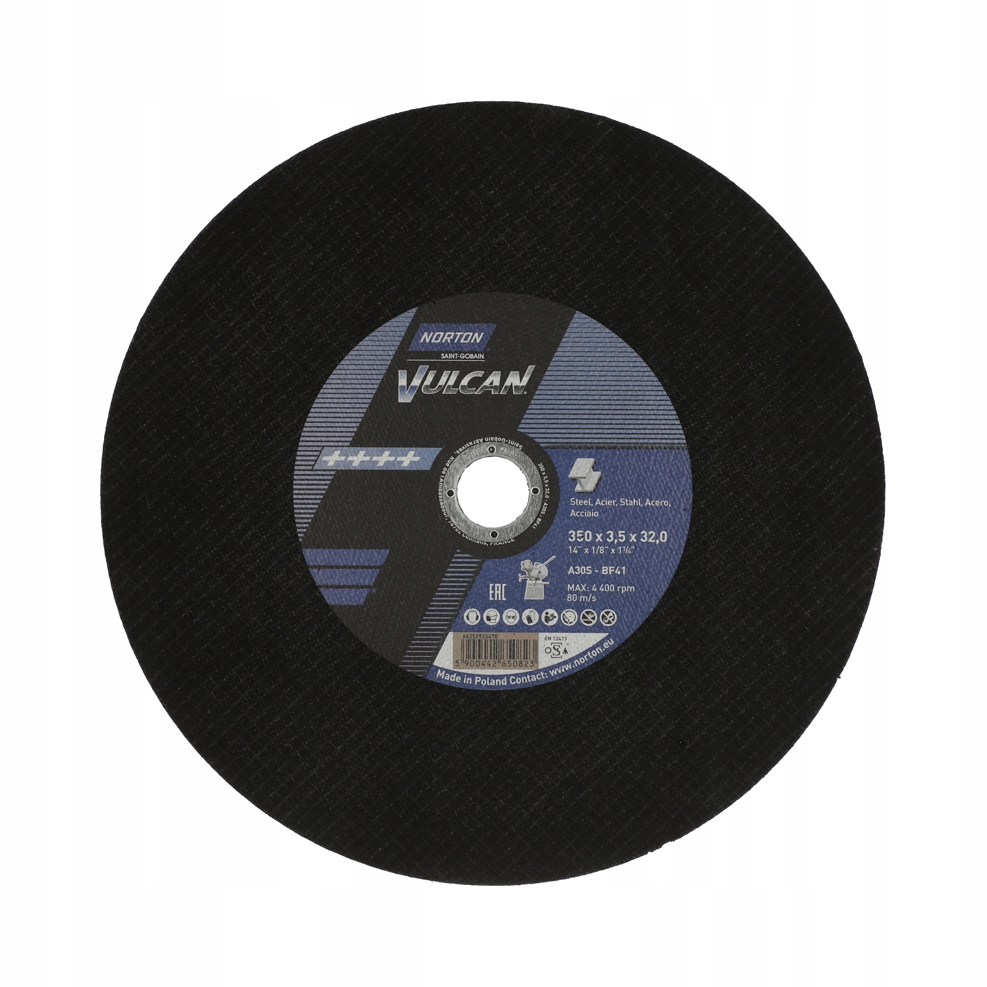 

Tarcza Do Cięcia Metalu 350*3,5*25,4 Vulcan Norton
