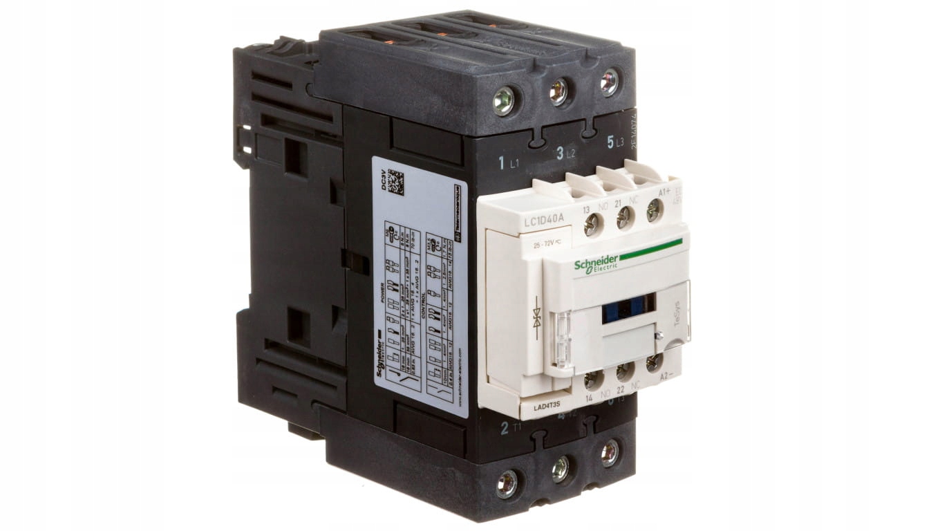 Stykač LC1D 40A 1NO 1NC Řídicí Napětí 48VDC LC1D40AED Schneider