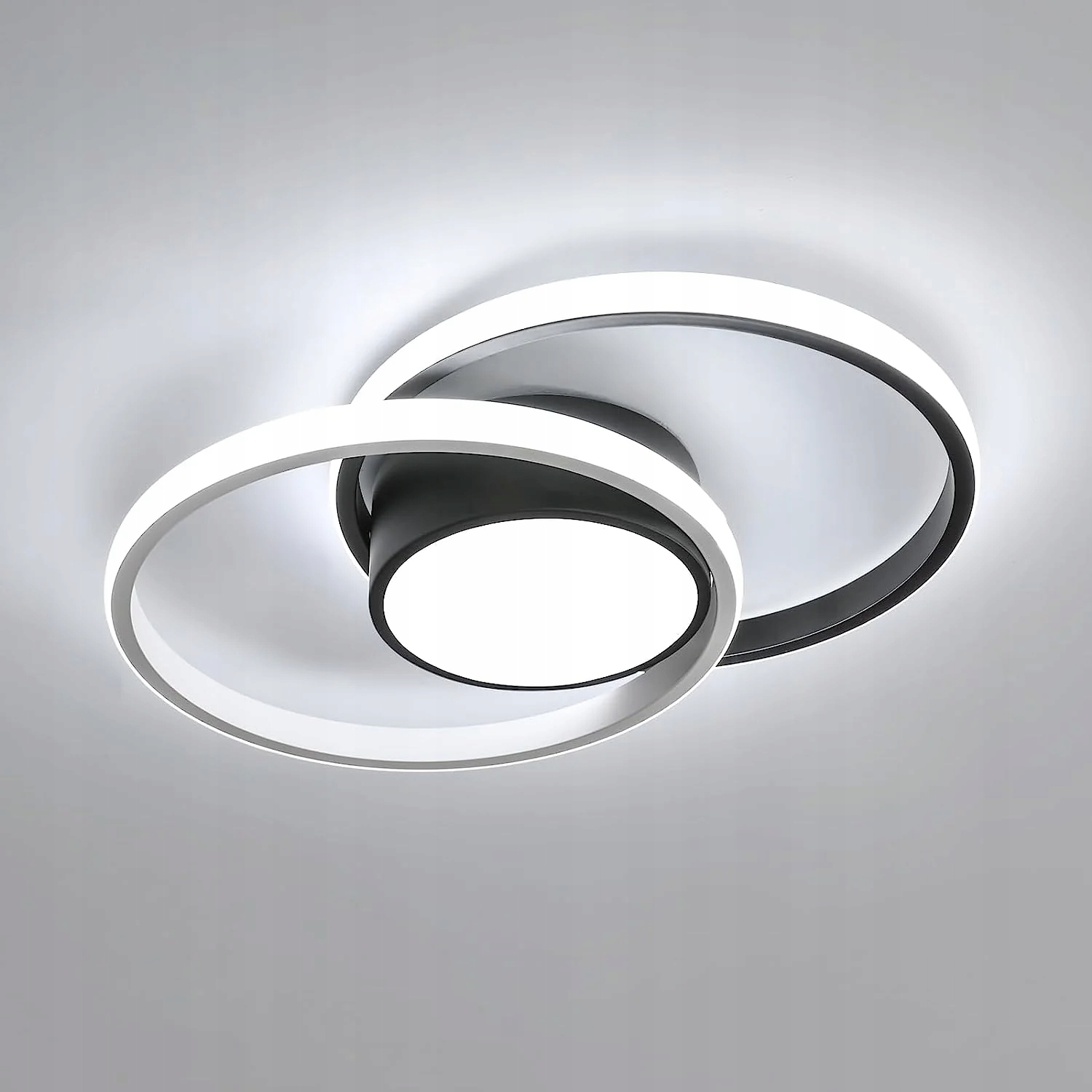 Stropní svítidlo černé+bílé závěsné Led 39W 6500K do obývacího pokoje