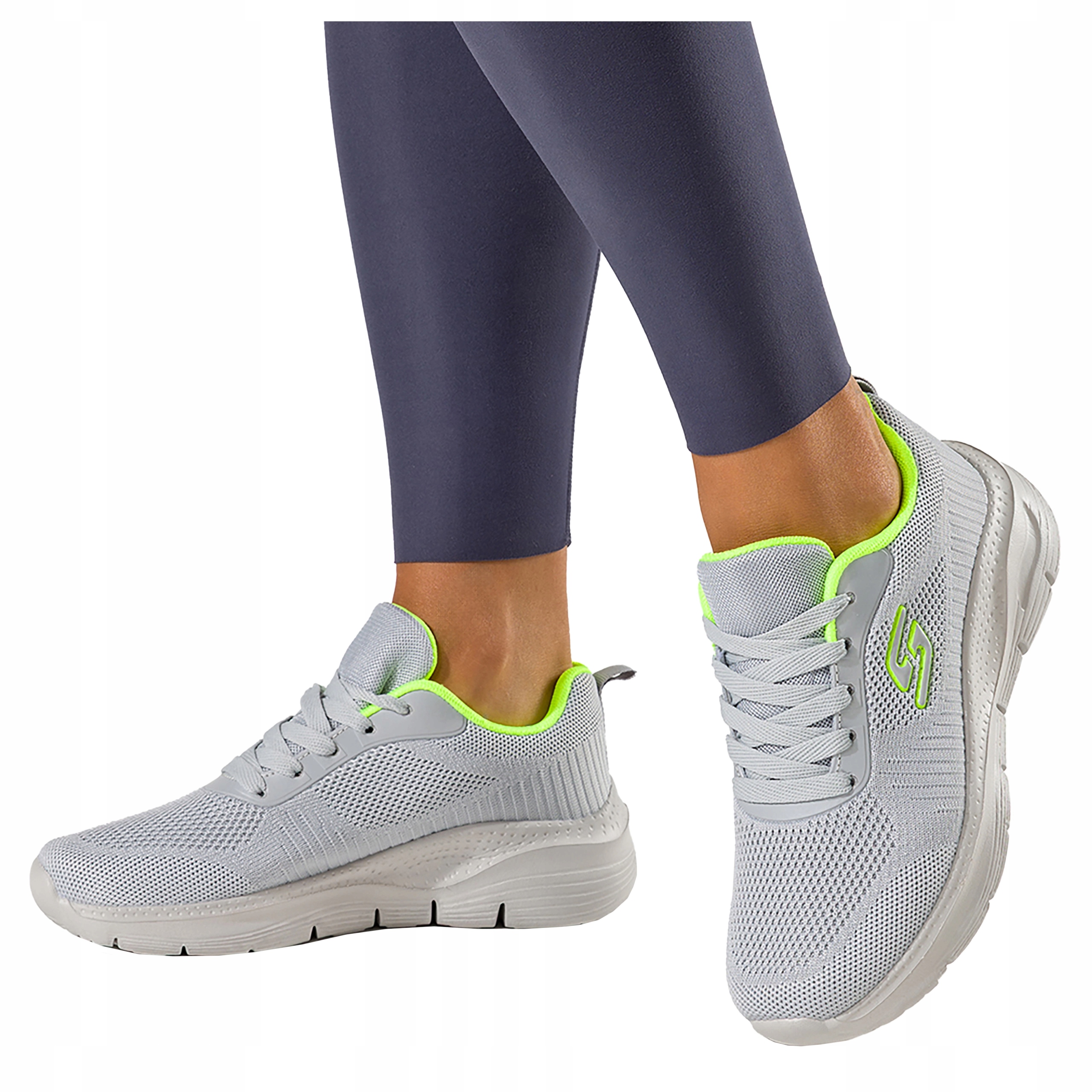 Obuwie Sportowe Szare Damskie Sneakersy Na Fitness i Siłownię r 37