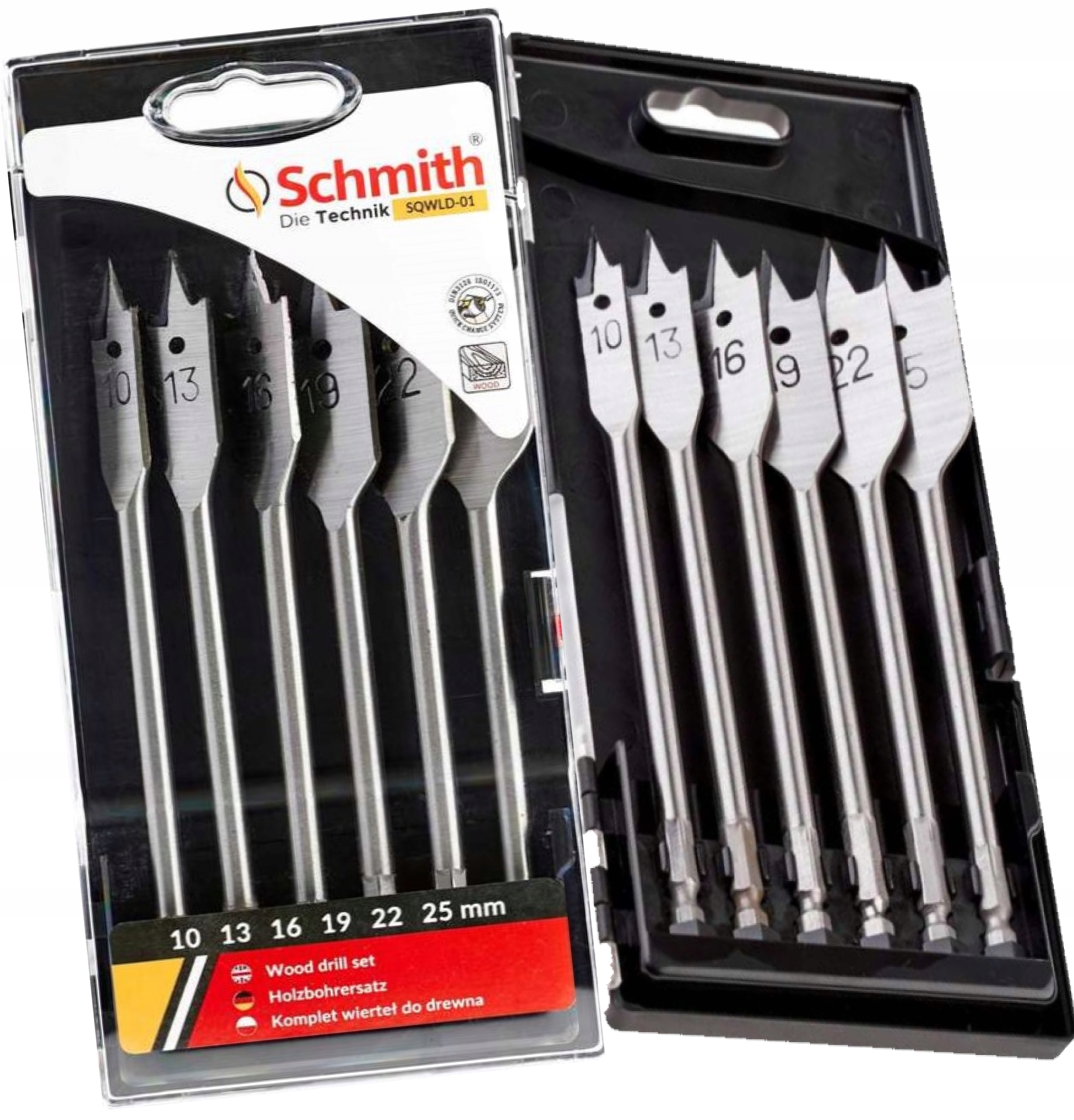 

Zestaw Wiertła Do Drewna Łopatkowe Piórkowe 6 Szt