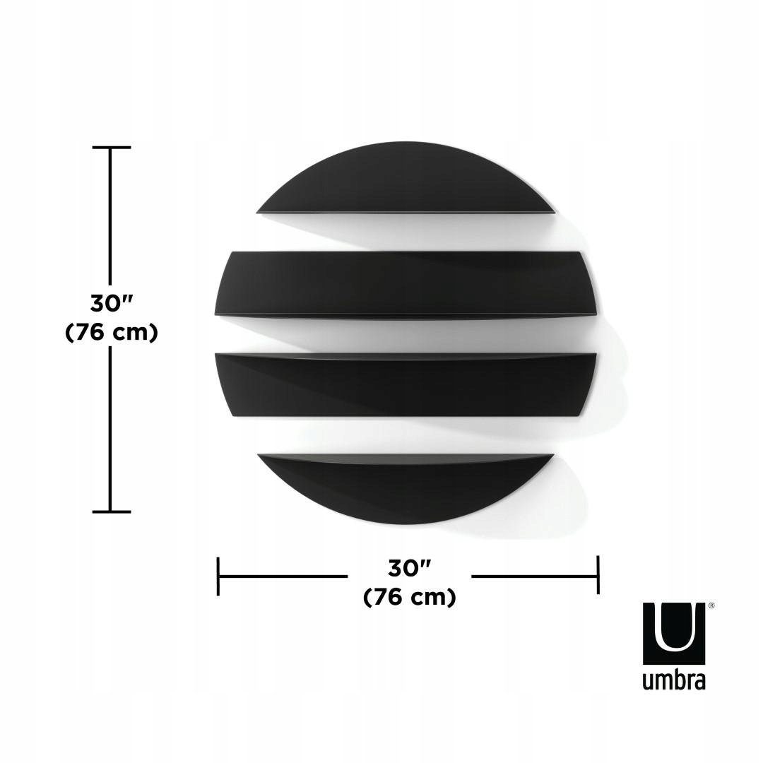 UMBRA półki ścienne SOLIS czarne Waga produktu z opakowaniem jednostkowym 0.18 kg