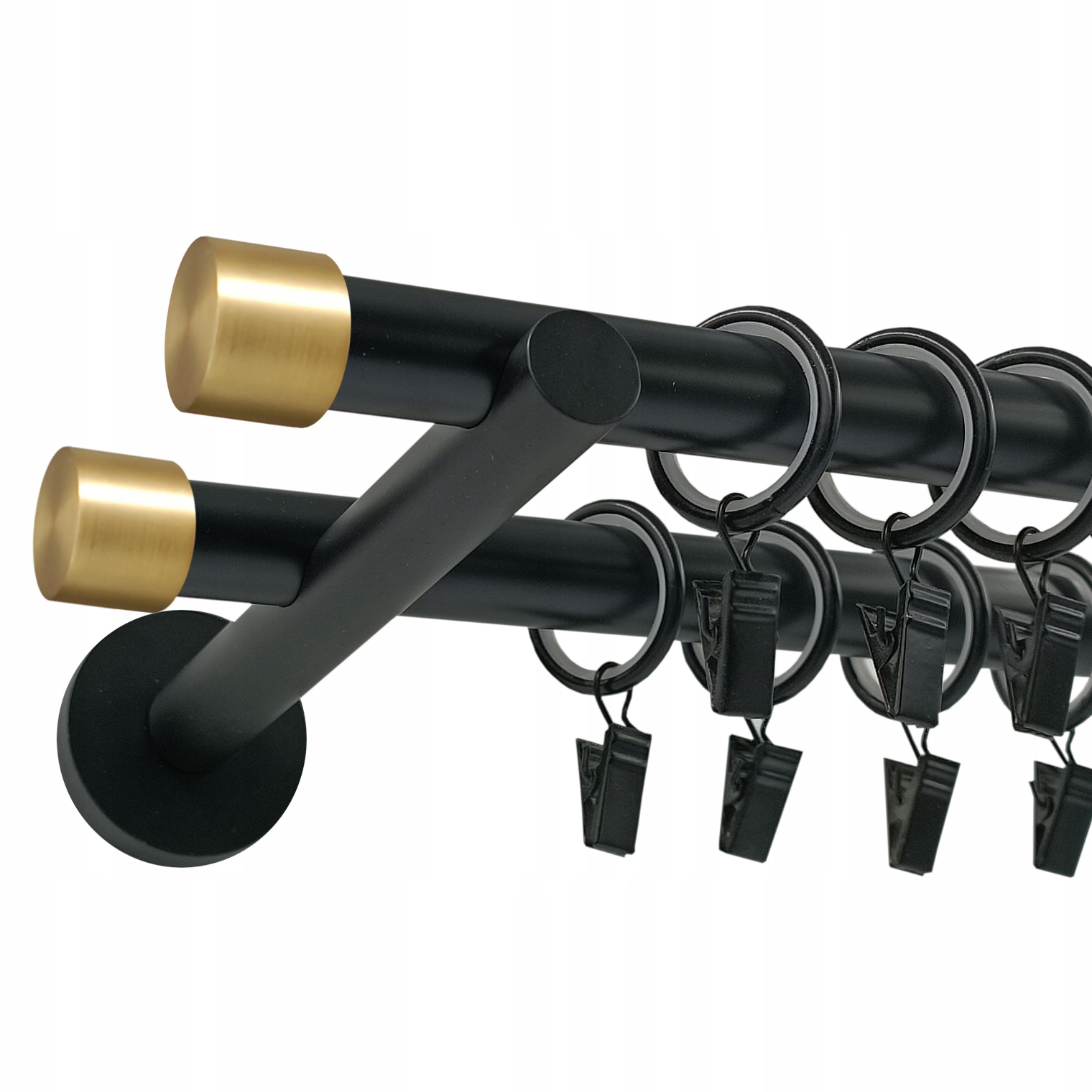 Dvojitá Garnýž 19 MM Kovová Luna Gold 140 CM
