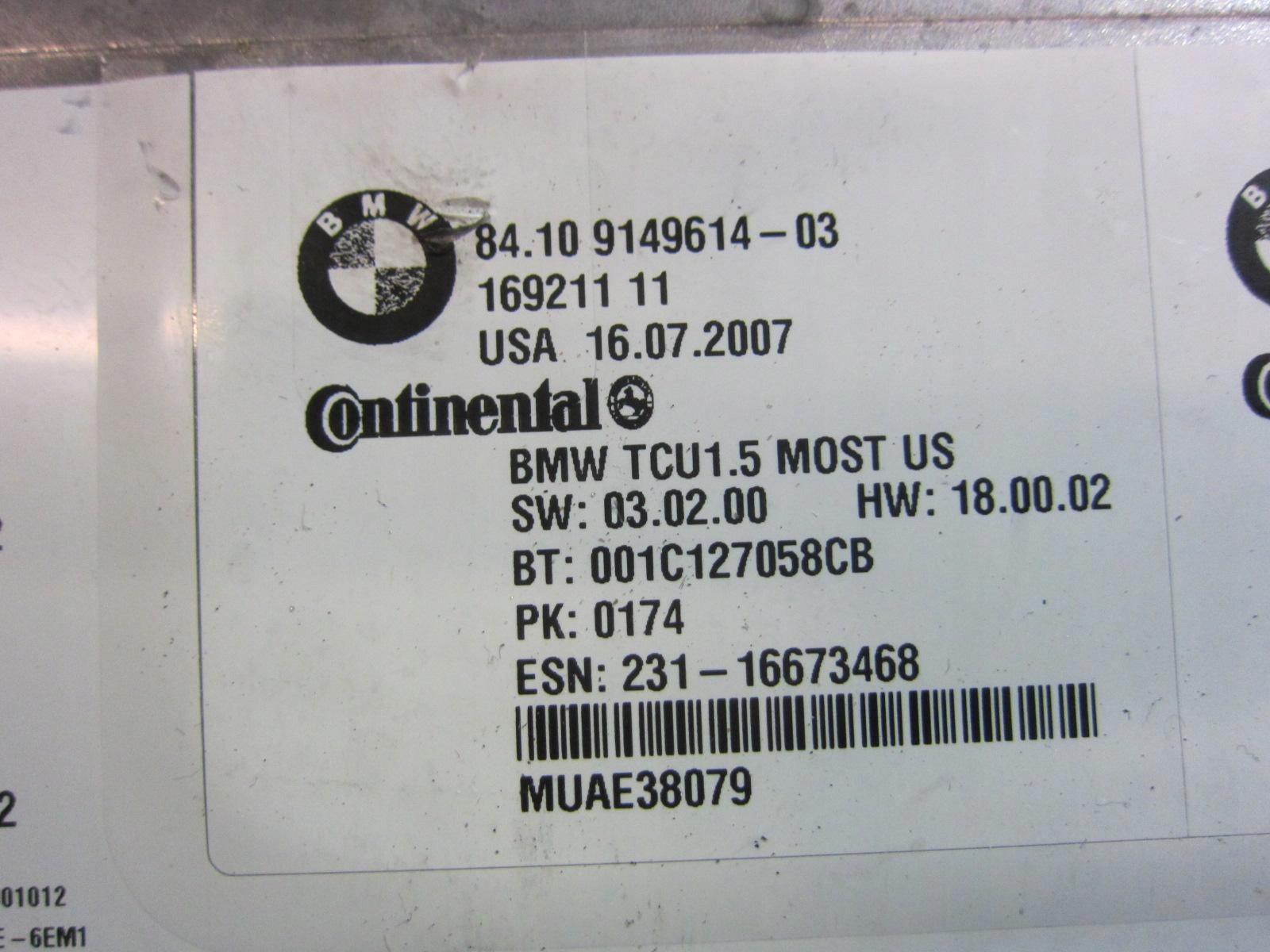 BMW X5 E70 E60 E64 module control unit TELEMATICS BLUETOOTH 84109165348 9149614