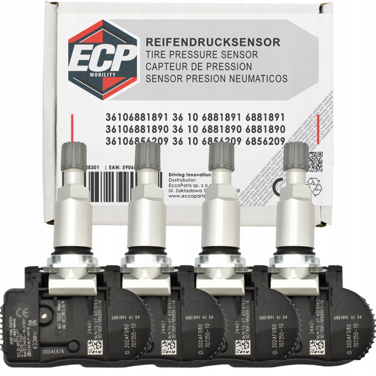 4X Snímač Tlaku Pneumatík Kolies Tpms 6881891 6881890 6856209 Bmw F20 F30 Mini