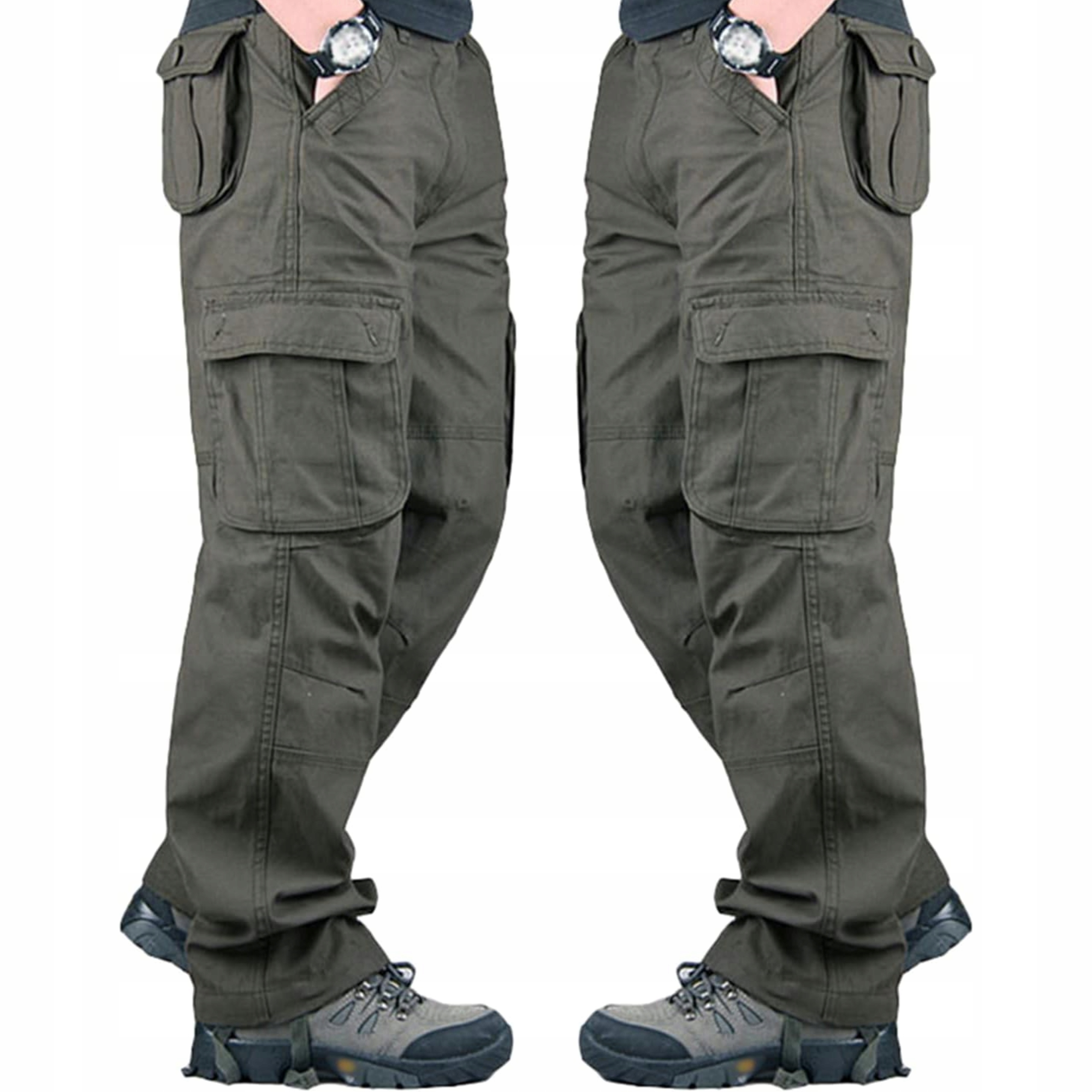 Spodnie bojówki męskie militarne taktyczne spodnie robocze cargo khaki