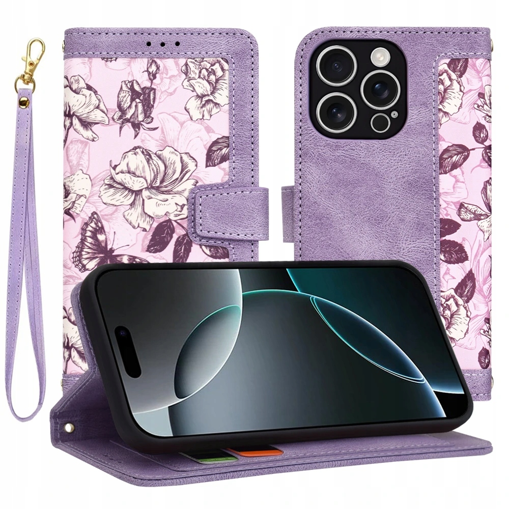 Techsuit FlipCraft etui na iPhone 16 Pro – tajemny fiolet