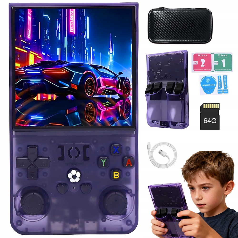 Przenośna Mobilna Konsola Do Gier Retro 18000 Gry Linux 64GB Gameboy